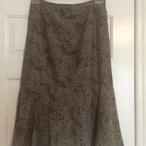 Style & Co. Brown Paisley Skirt - 18W